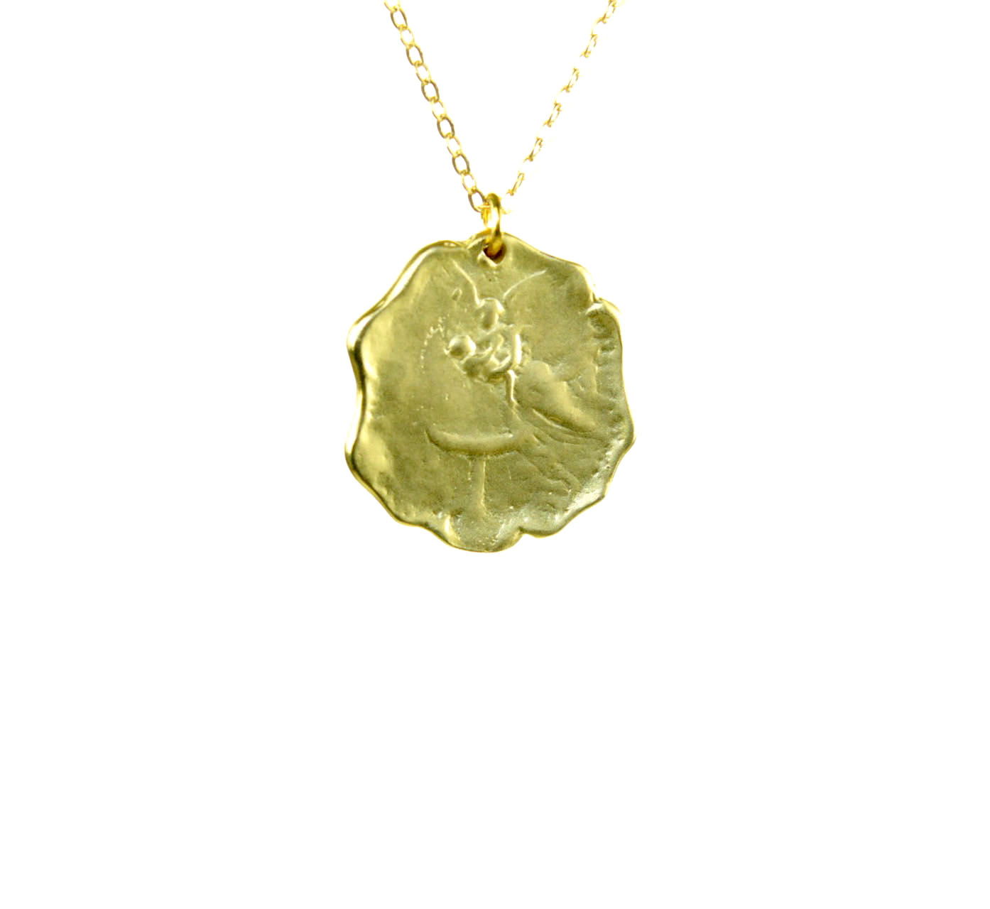 Angelic Being with Baby Coin Pendant | 3011