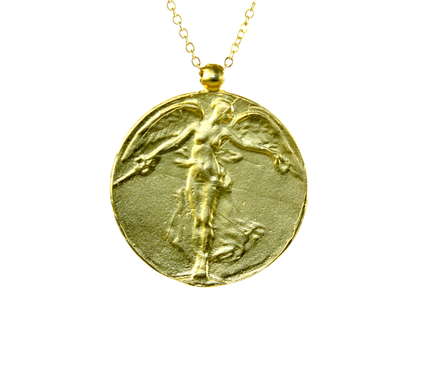 Winged Angel Ancient Coin Pendant | 3028