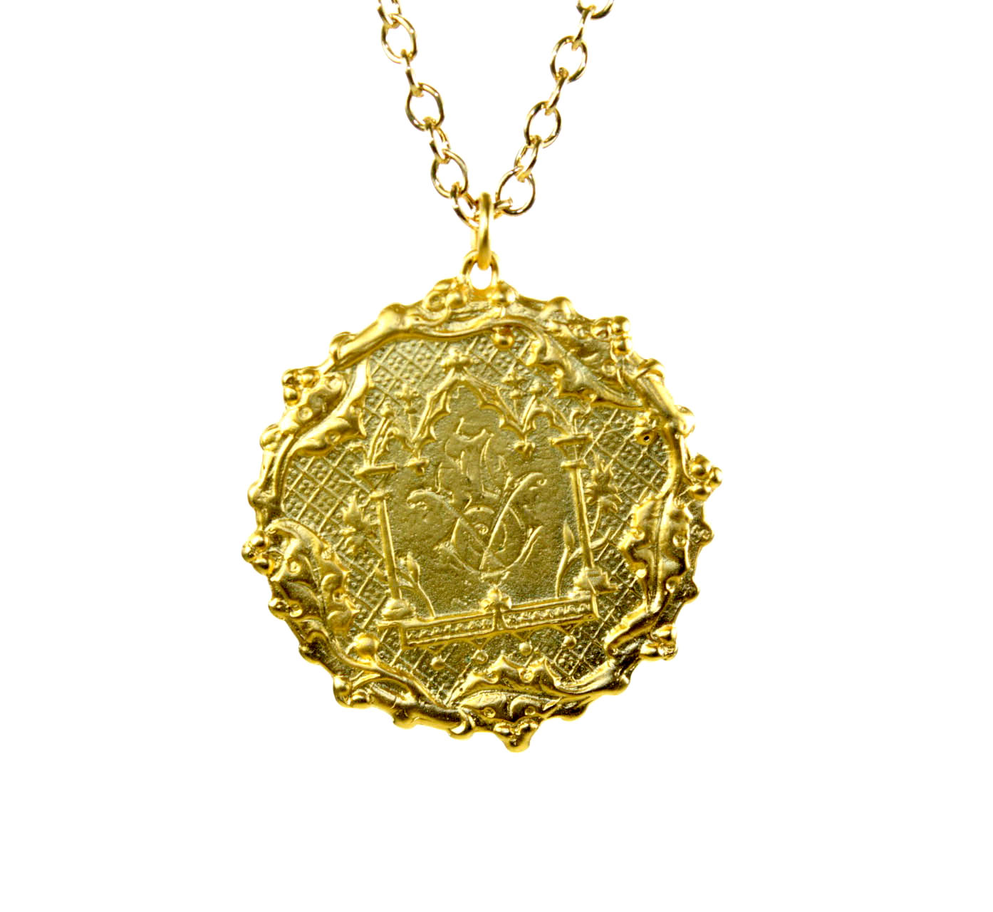 Vine Leafed Decorated Jewelry Coin | 3032