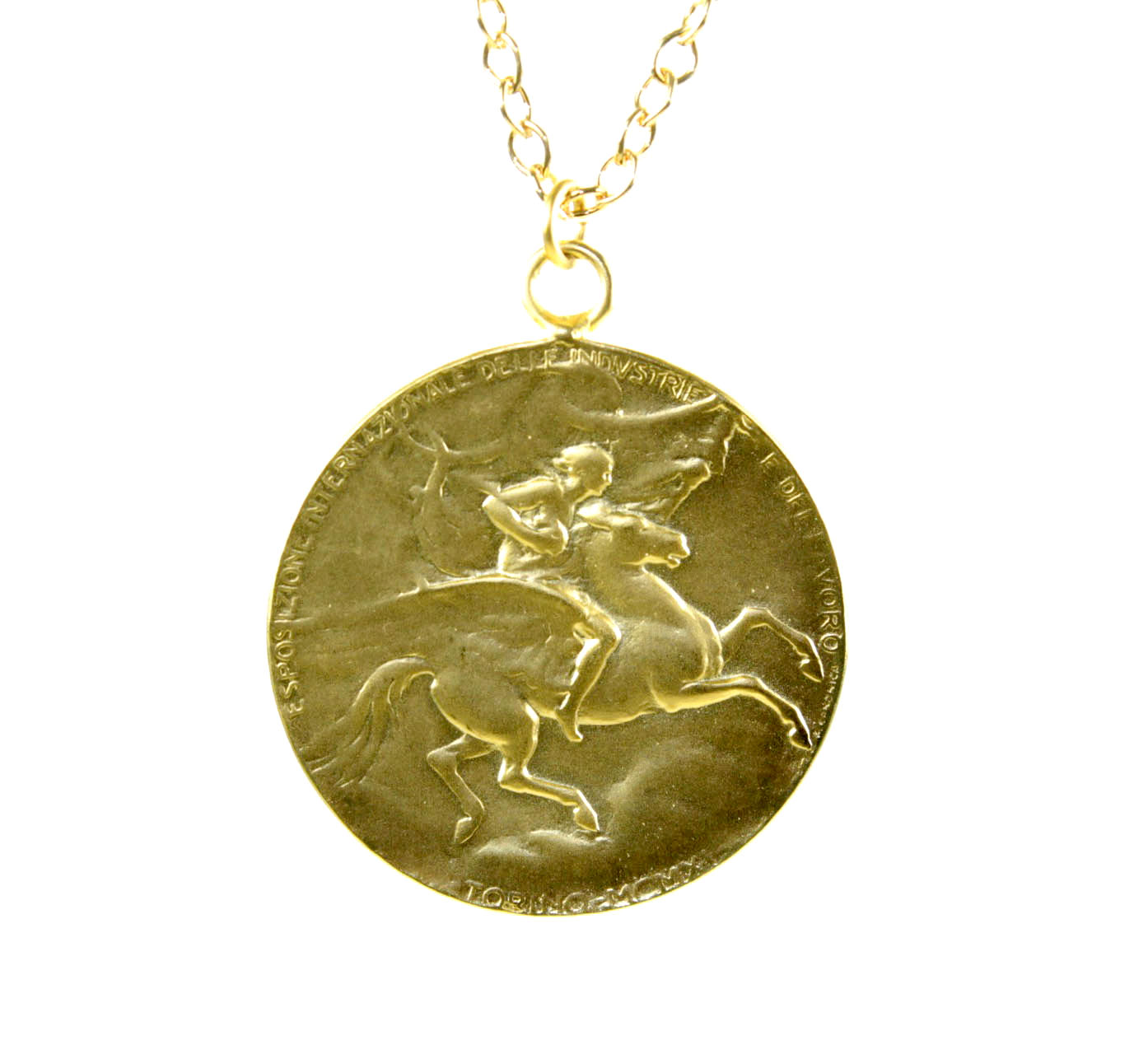 Winged Horse with Rider Ancient Coin Pendant | 3037