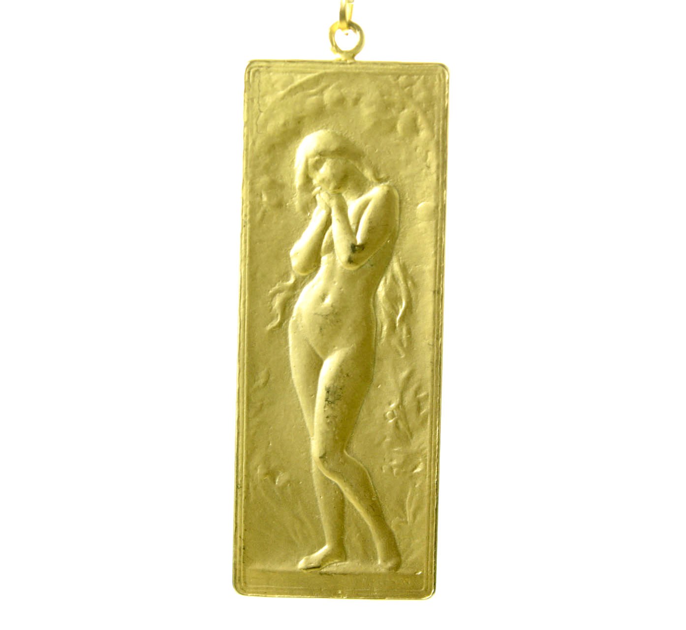 Female Nude Antique Medallion Pendant | 3191