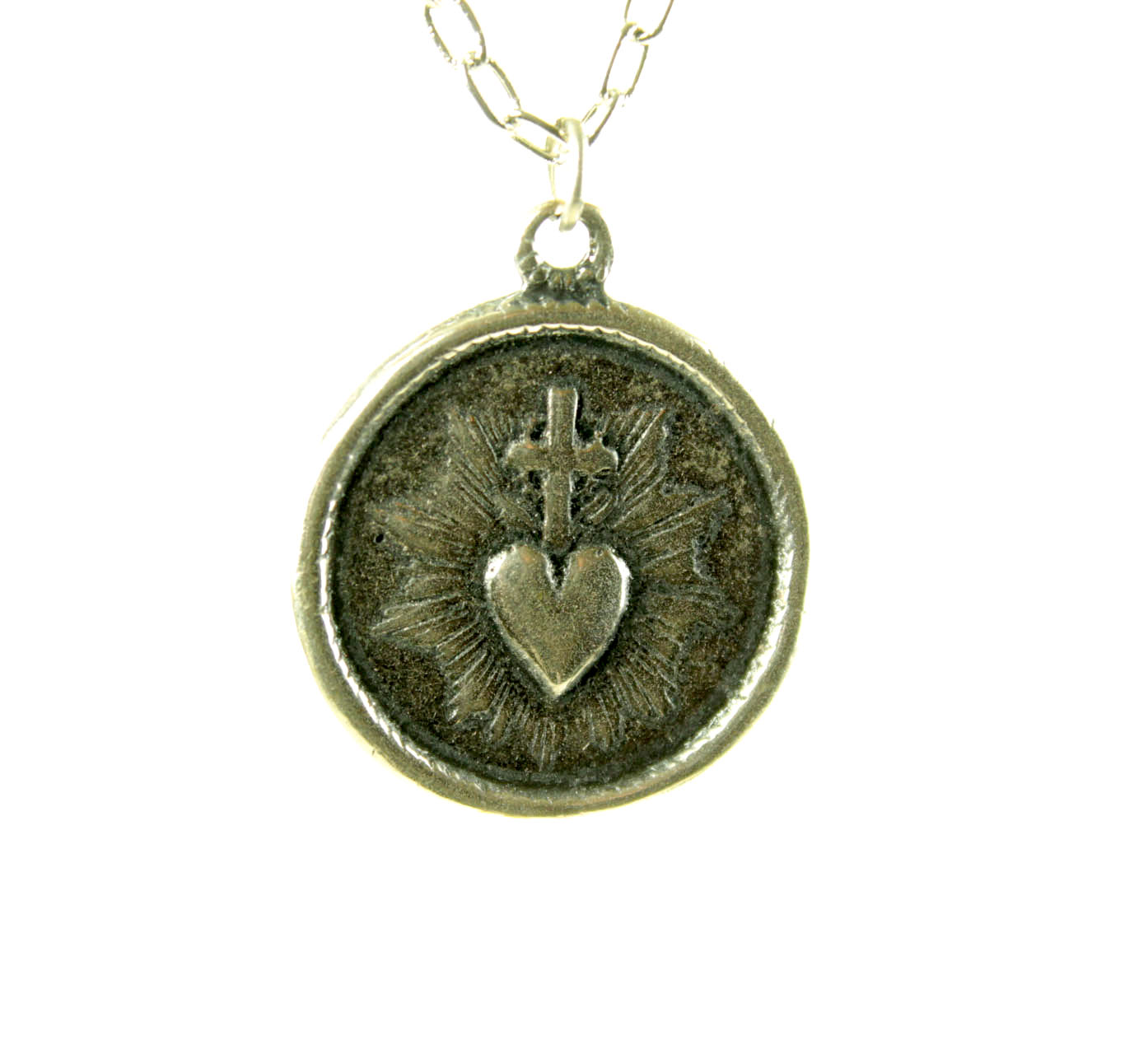 Cross Heart with Sun Rays Coin | 3502
