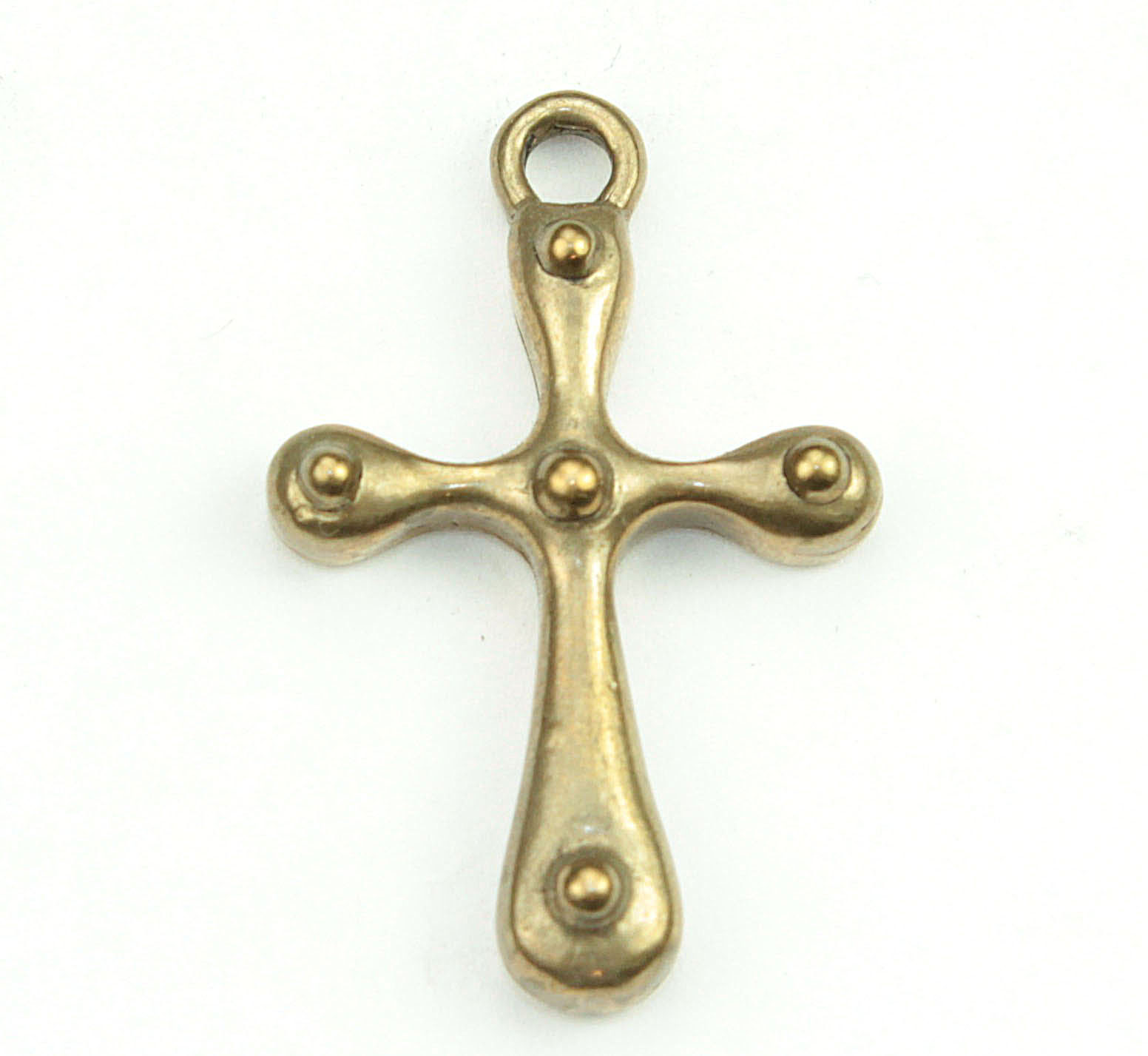 Curved Cross Beaded Pendant | 3535