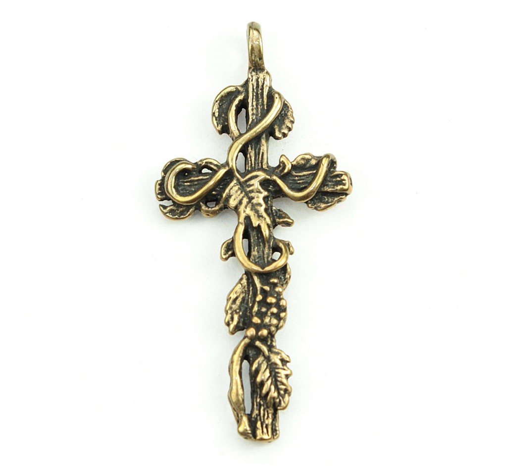 Vine Rugged Elegant Cross Pendant | 3564