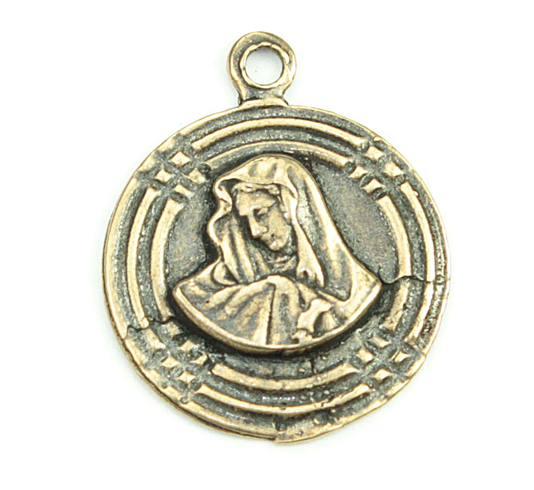 Virgin Mary & Infant Jesus Cradling Medallion | 3658