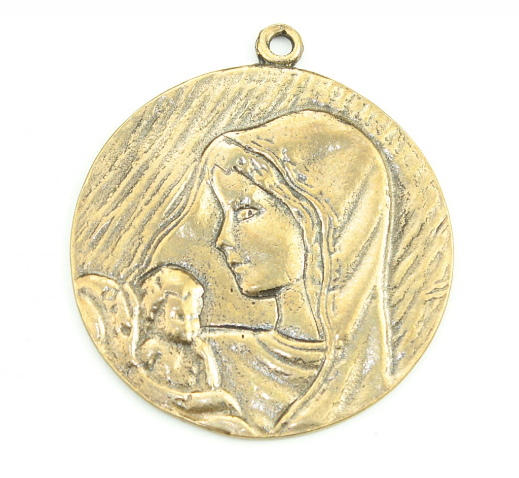 Mother & Infant Religious Ancient Coin | 3697