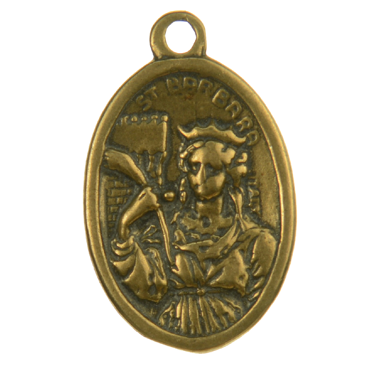 St. Barbara & Tower Ancient Medallion | 4011