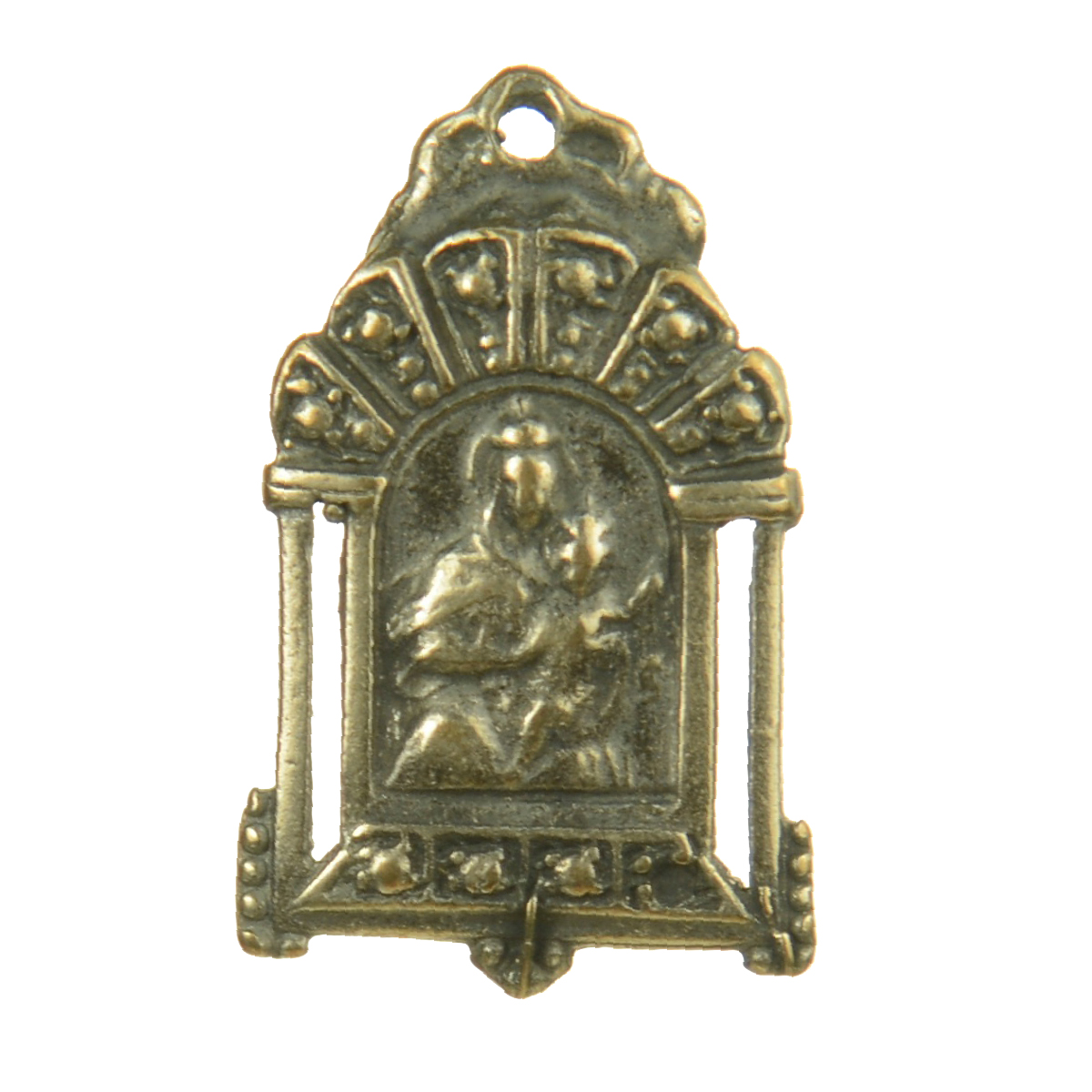 Beaded Mary & Jesus Medallion | 4054