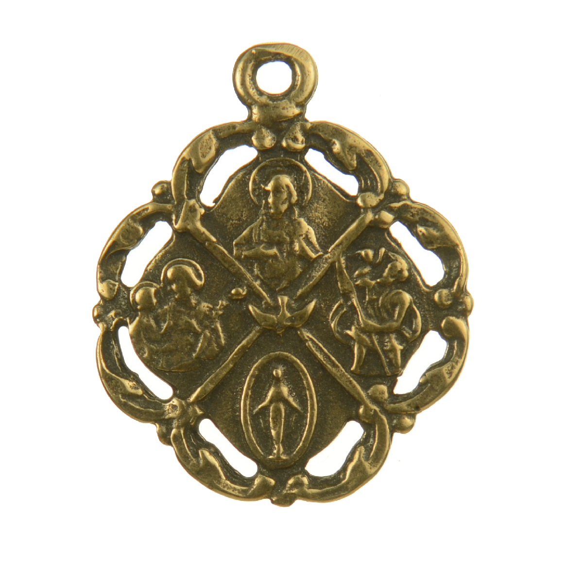 Four Way Holy Family Ancient Medallion | 4091