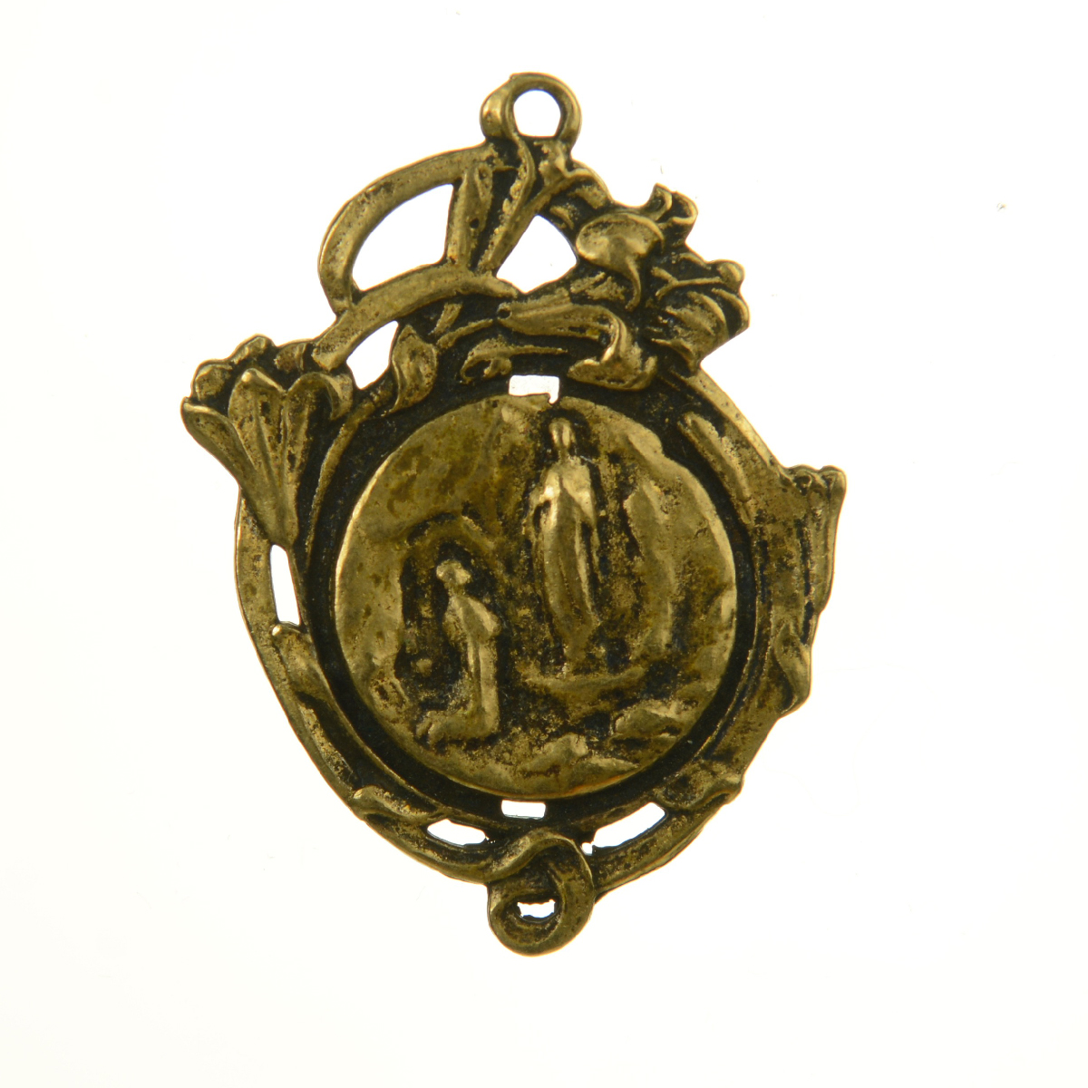 Religious Antique Still-Life Lilly Medallion | 4103