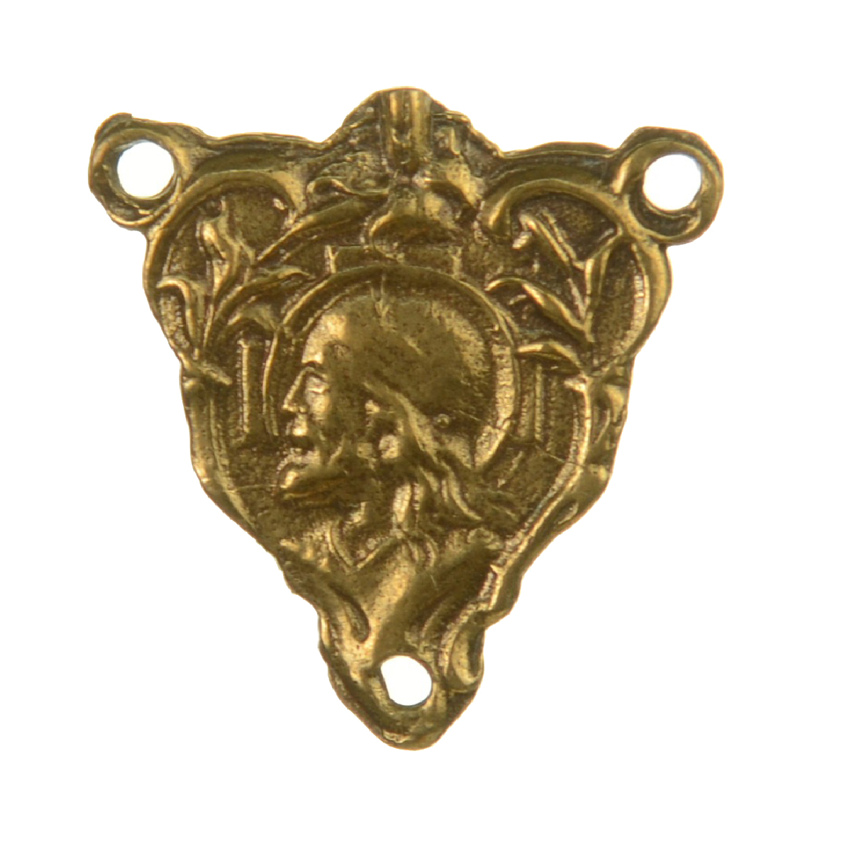 Ancient Male Facial With Olive Branches Religious Medallion | 4156