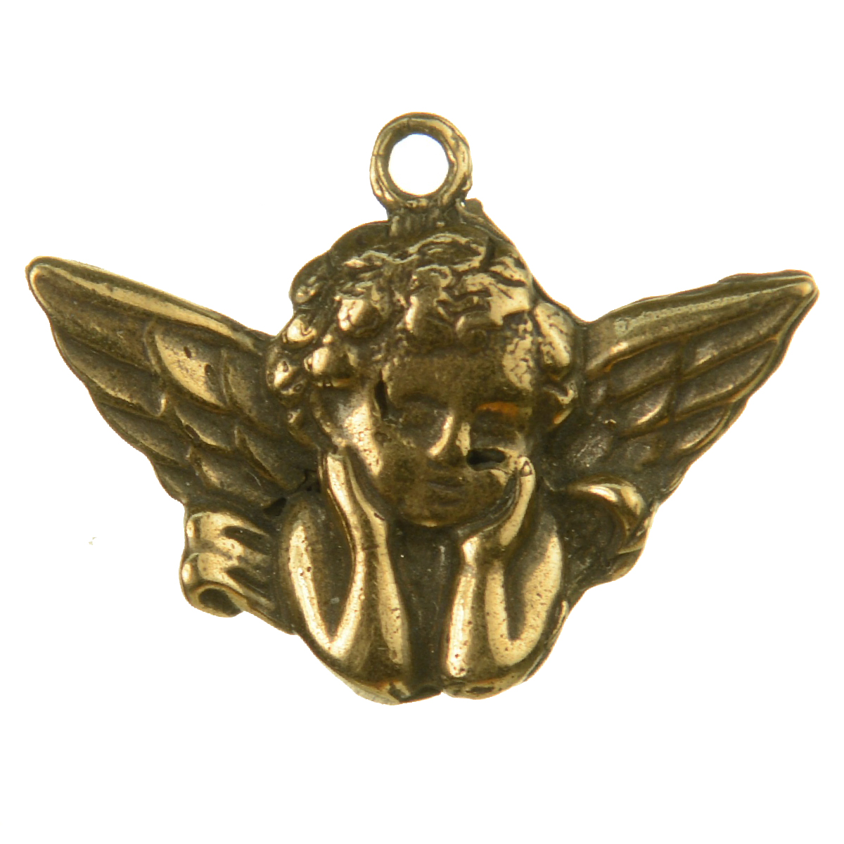 Angel Facial Winged Antique Pendant Medallion | 4213